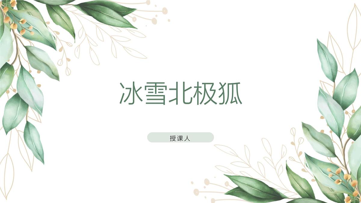 学前教育大班《冰雪北极狐》课件第1页