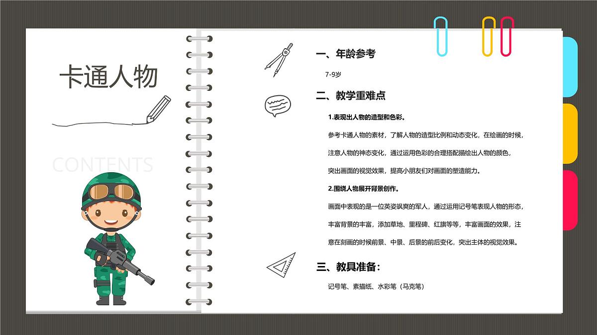 学前教育大班《卡通人物的绘技巧》课件第2页