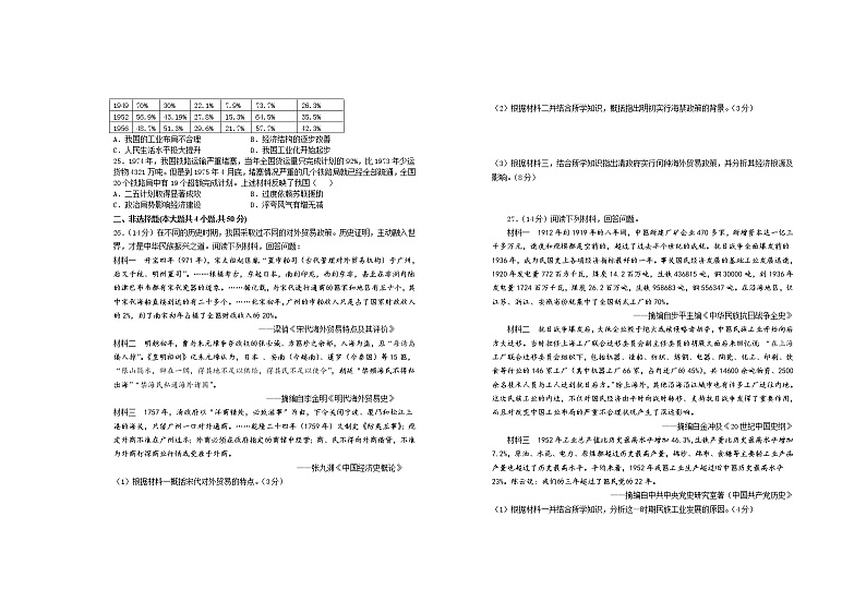 2022宜春上高二中高一下学期第六次月考试题(3月)历史含答案第3页