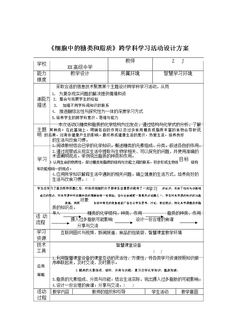 高中生物-C1跨学科学习活动设计-学习活动方案+成果及点评【2.0微能力认证获奖作品】第2页