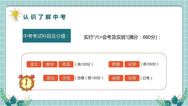 初中主题班会--------初三毕业班家长会PPT课件第7页
