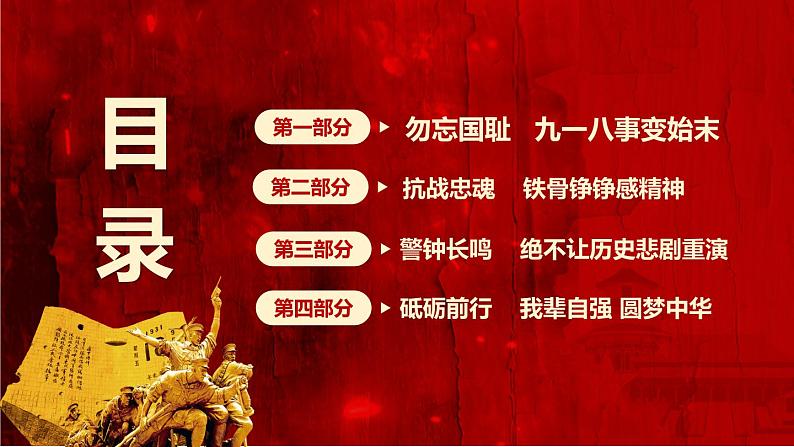 主题班会:纪念九一八-2022-2023学年初中主题班会优质课件04