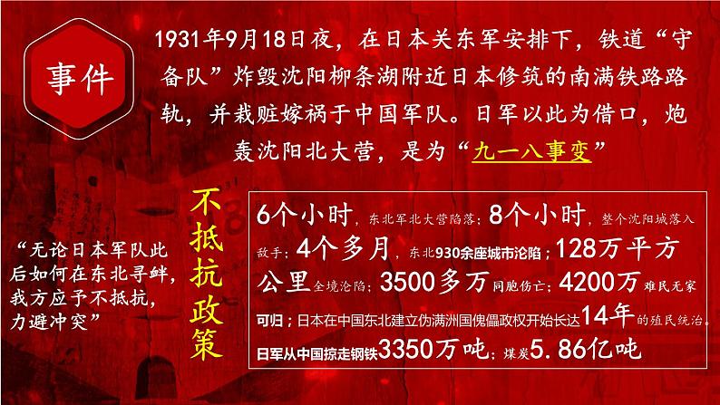 主题班会:纪念九一八-2022-2023学年初中主题班会优质课件07