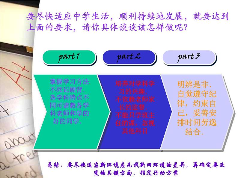 中小学心理健康教育主题班会课件《学生适应性心理辅导课》06