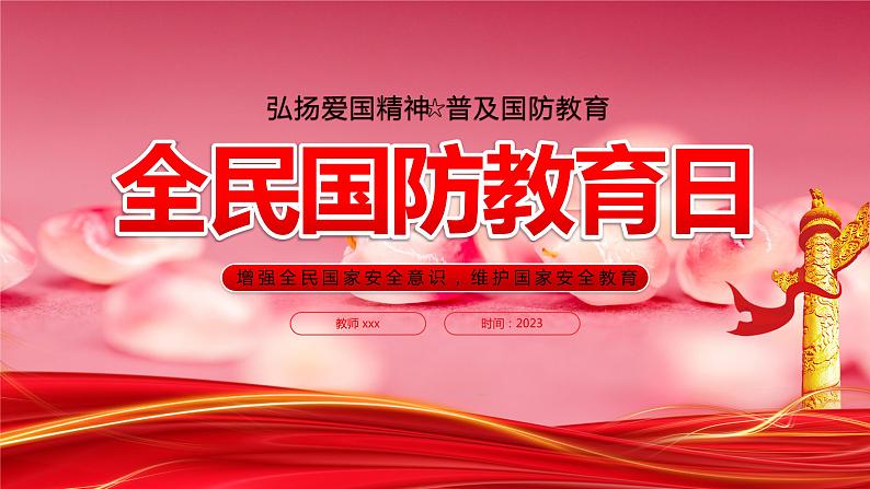 全民国防教育日主题班会---增强全民国家安全意识,维护国家安全教育课件PPT01