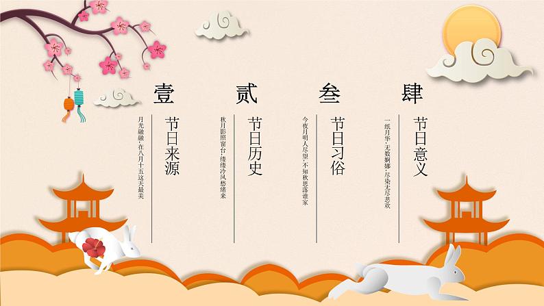 中国传统中秋节节日PPT模板02