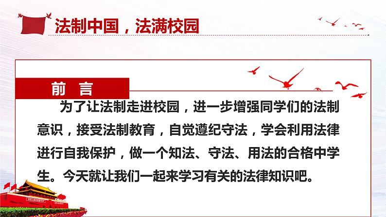 法制教育、法满校园主题班会课件-2023-2024学年初中主题班会精品课件第3页