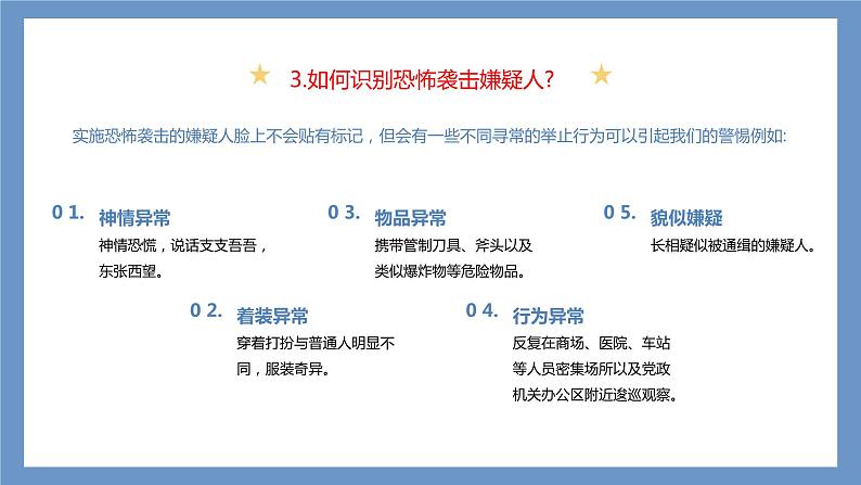 反恐防恐,你我同行——中职反恐安全教育主题班会-【中职专用】中职教育优质主题班会课件集锦07