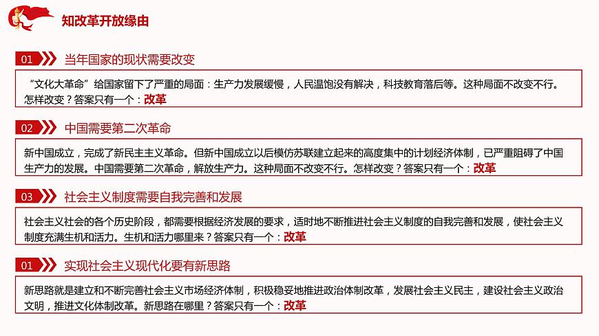 深入學(xué)習(xí)改革開放史，勇?lián)聲r代歷史使命——中職四史教育之改革開放史主題班會第8頁