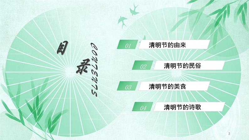 绿色小清新清明节日介绍PPT02