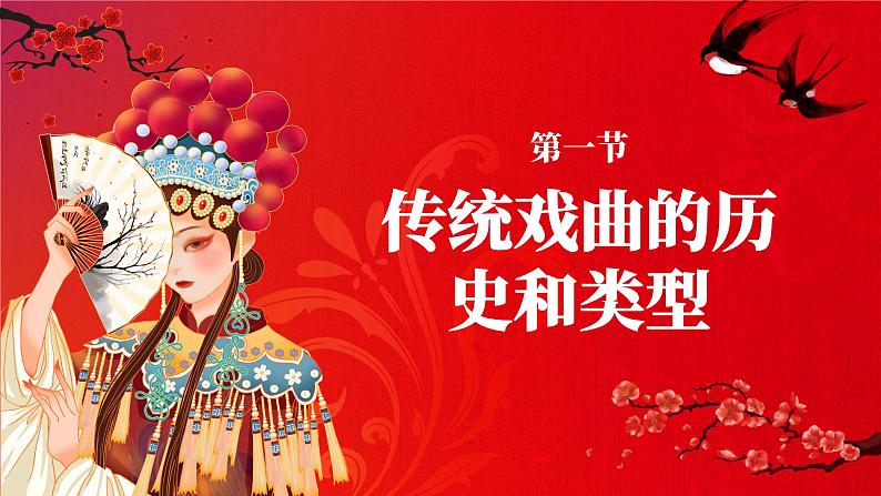 红色古风中国戏曲文化PPT第3页