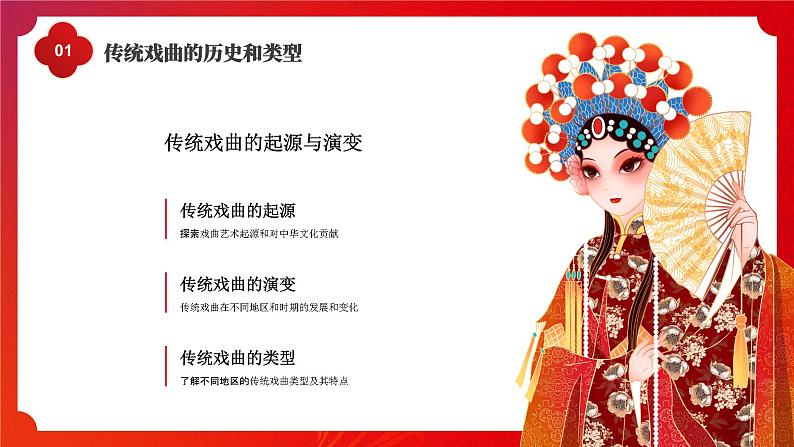 红色古风中国戏曲文化PPT第5页