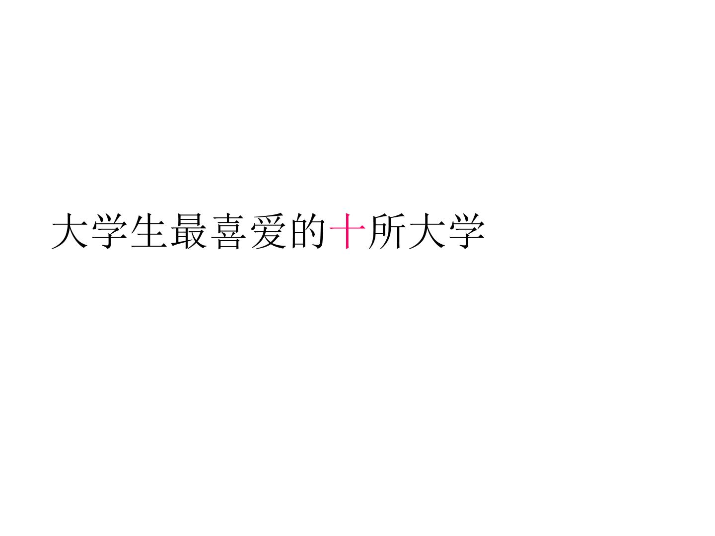 大学生最喜爱的十所大学——高中理想励志教育主题班会课件