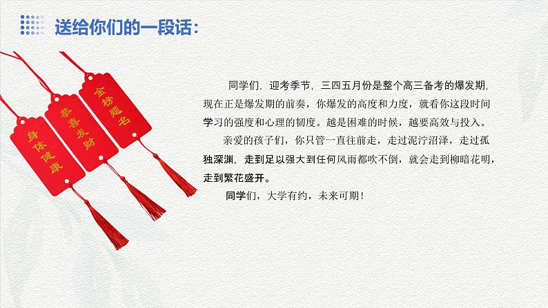 高考加油 逐梦飞翔——高考考前指导主题班会-冲刺高考动员誓师大会课件(全国通用)第4页
