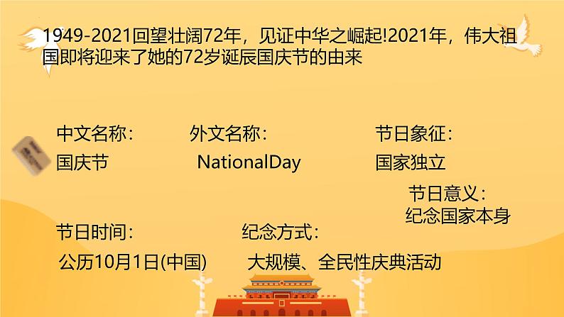 明月寄深情,祖国照我心——国庆节主题班会课件第4页