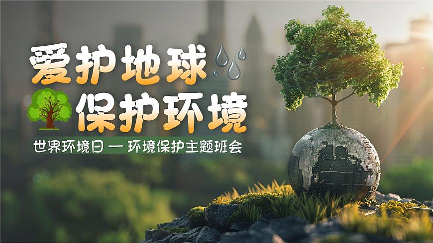 世界環(huán)境日－愛護(hù)地球保護(hù)環(huán)境主題班會(huì)課件第1頁