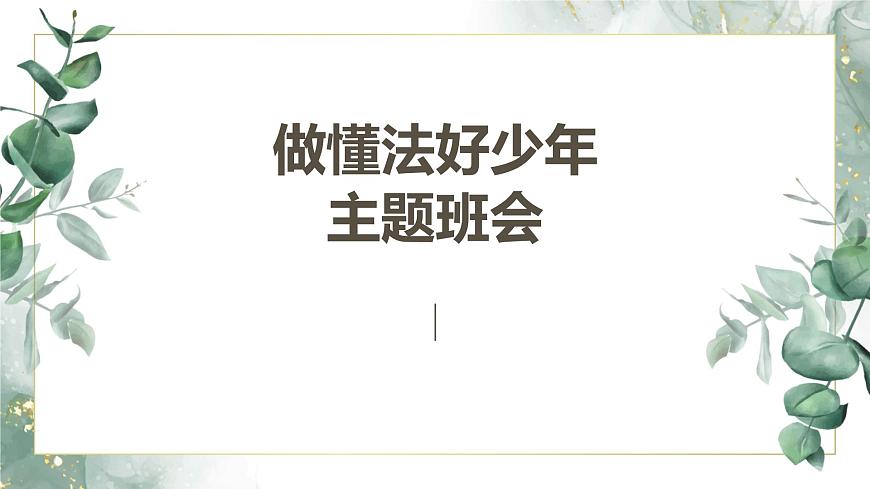 做懂法好少年主題班會(huì)課件第1頁