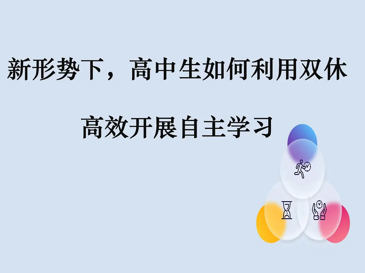 新形势下,高中生如何利用双休高效开展自主学习 课件-高中心理健康主题班会【课件】第1页