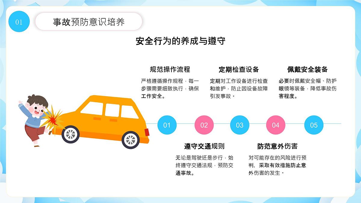 蓝色卡通校园安全教育课件第5页