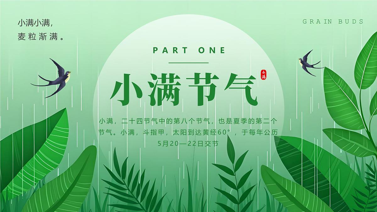 绿色清新风二十四节气之小满课件第3页
