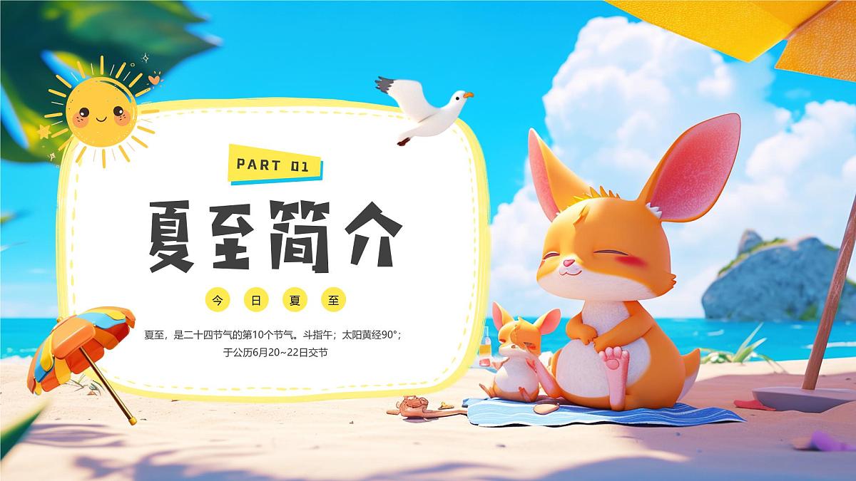 蓝色画风二十四节气之夏至介绍课件第3页