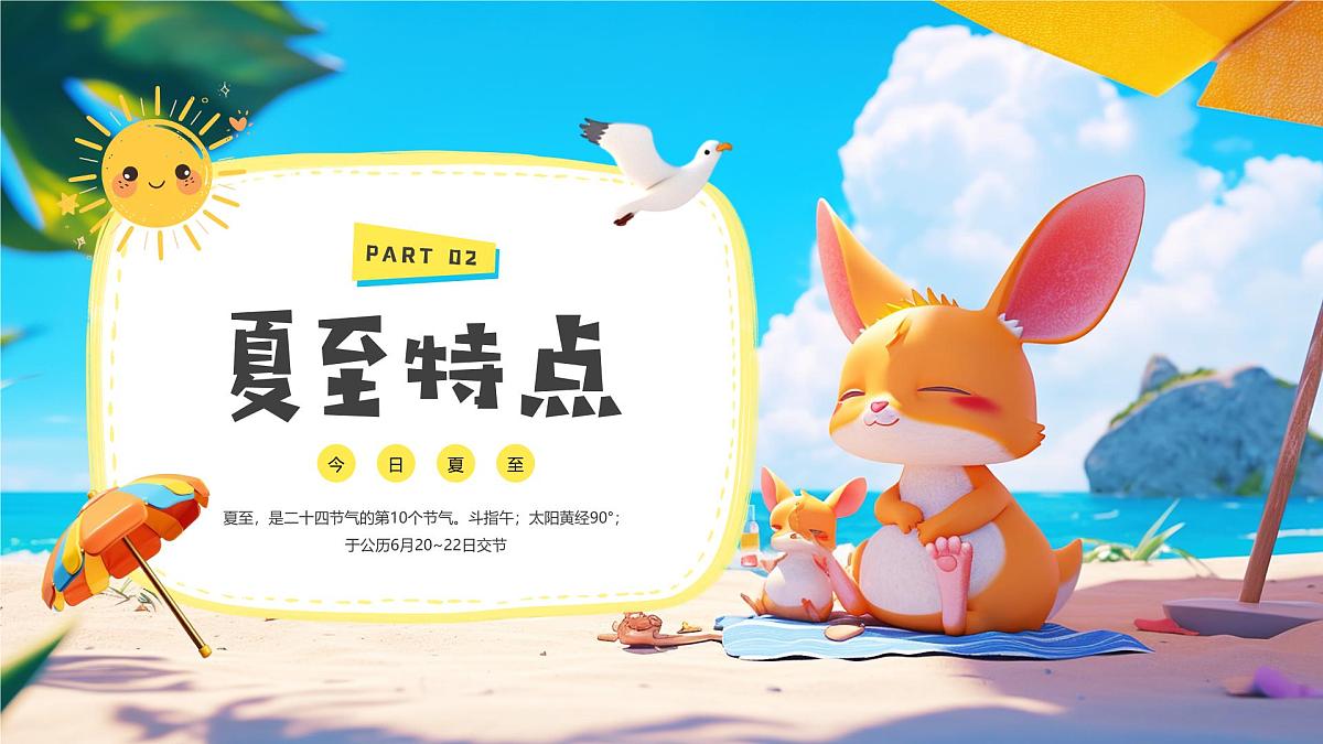 蓝色画风二十四节气之夏至介绍课件第5页