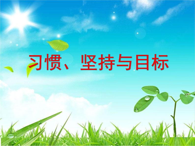主题班会:成功在于每天的坚持PPT课件02