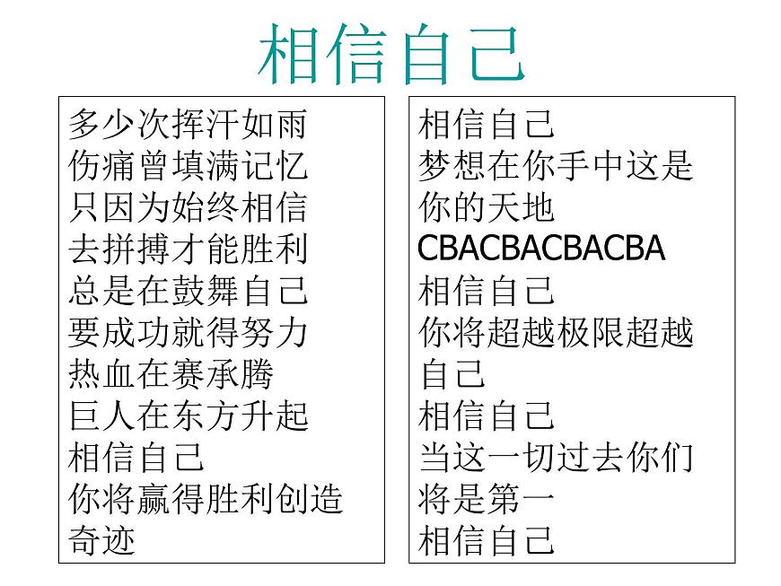 相信自己主題班會PPT課件第1頁