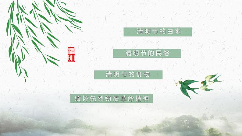 清明节主题班会:清明节历史与由来PPT课件03