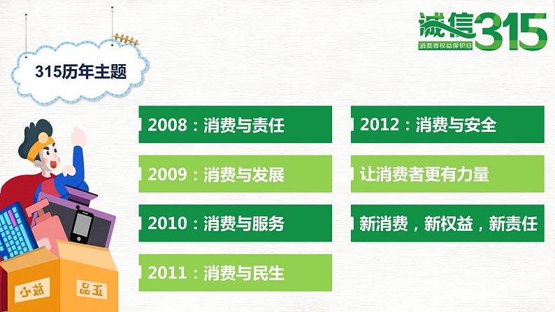 六年级三班:315消费者权益日主题班会PPT03