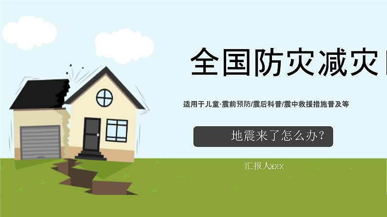 【精品PPT】中小学安全主题班会 《防灾减灾》——地震01