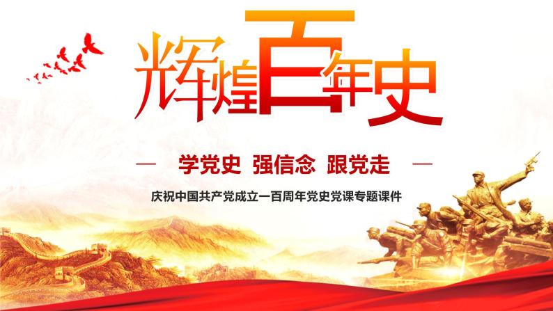 爱国主义主题班会：庆祝中国共产党成立一百周年党史党课专题 PPT01