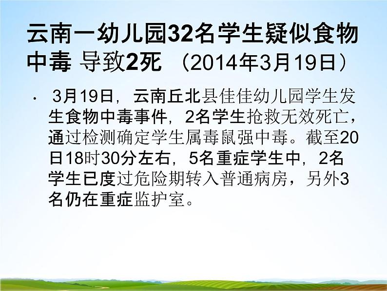 小学主题班会《预防食物中毒:食物中毒知识与预防》教学课件06