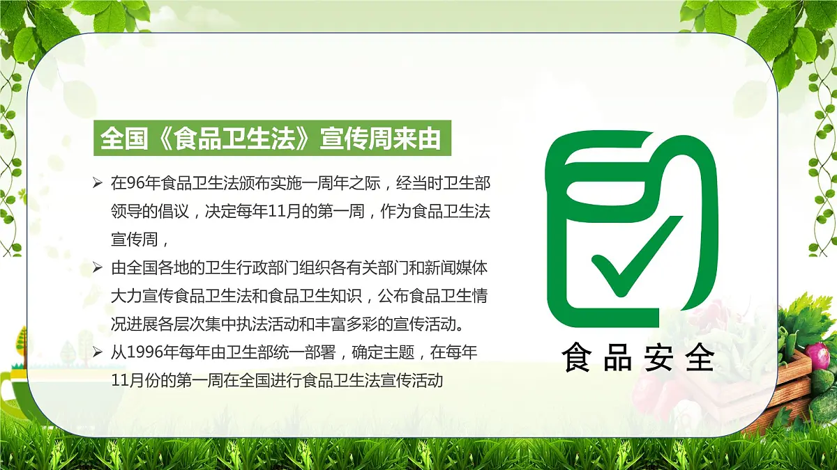 全国食品安全周主题班会课件第5页