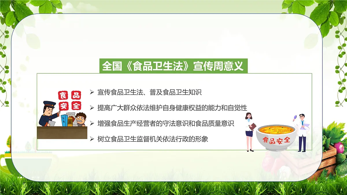 全国食品安全周主题班会课件第6页