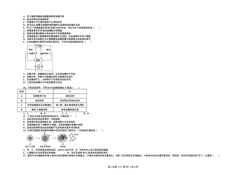 辽宁省辽东南协作体2021-2022学年高二上学期期中考试生物(A卷)试题含答案02