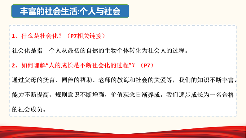 2022年中考道德与法治第一轮夯实基础靶向复习 专题09 走进社会生活(课件)第8页