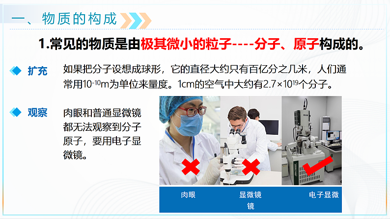 人教版九年级物理 13.1《分子热运动》授课课件+内嵌式实验视频05