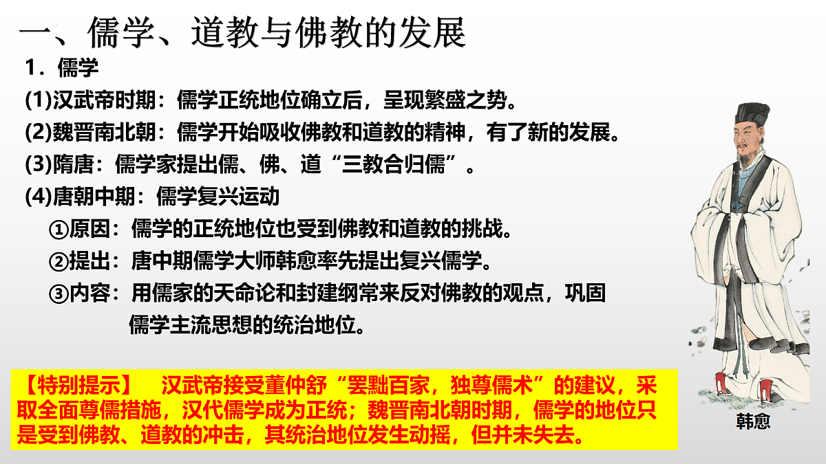 2022-2023学年高中历史统编版(2019)必修中外历史纲要上册第8课 三国至隋唐的文化 课件第3页