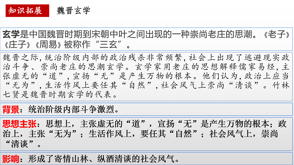 2022-2023学年高中历史统编版(2019)必修中外历史纲要上册第8课 三国至隋唐的文化 课件第7页