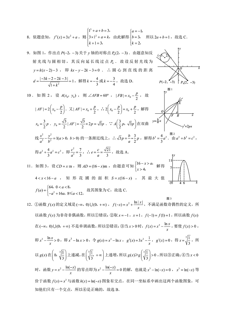 2020云南民族中学高三高考适应性月考卷(六)数学(文)试题PDF版含答案02
