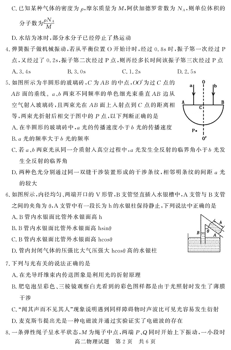 高二物理试题第2页