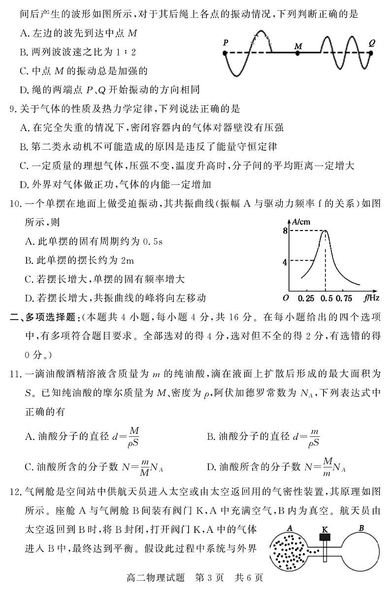 高二物理试题第3页