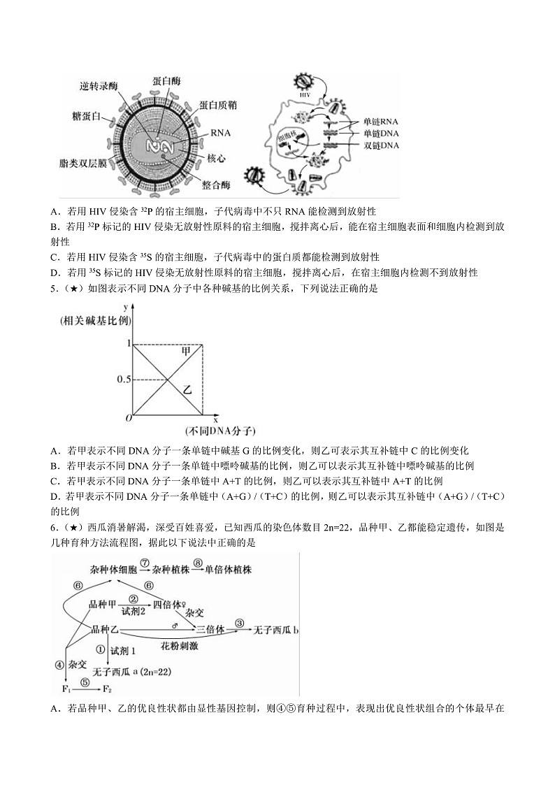 湖南省长沙市雅礼中学2022-2023学年高三上学期12月第四次月考生物试题第2页