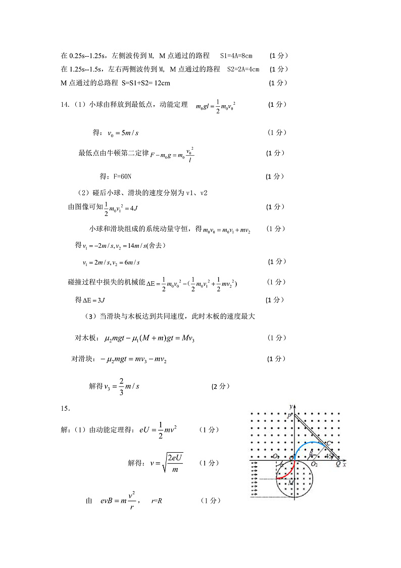 江苏省盐城市四校2022-2023学年高三上学期12月联考物理试卷答案第2页