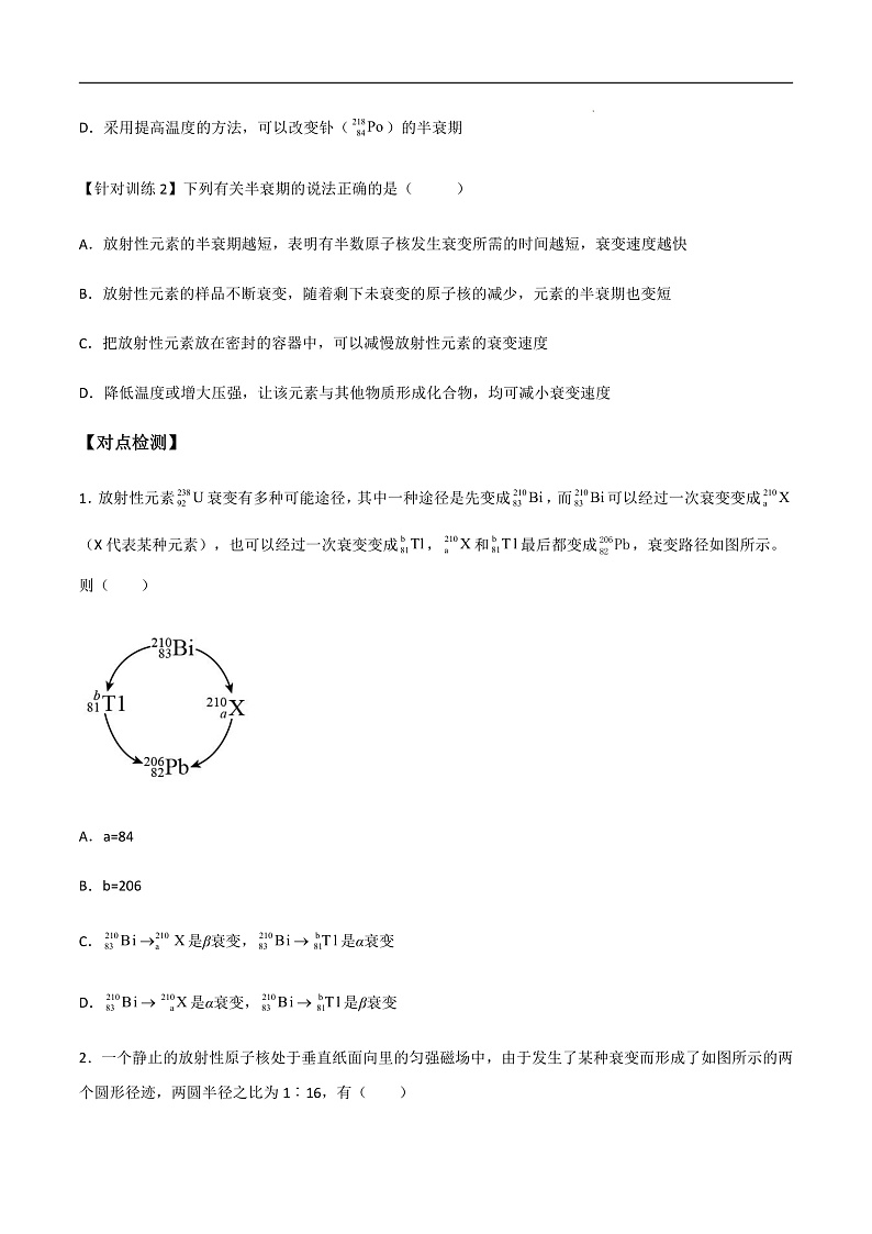 5.2 放射性元素的衰变(原卷版)第3页