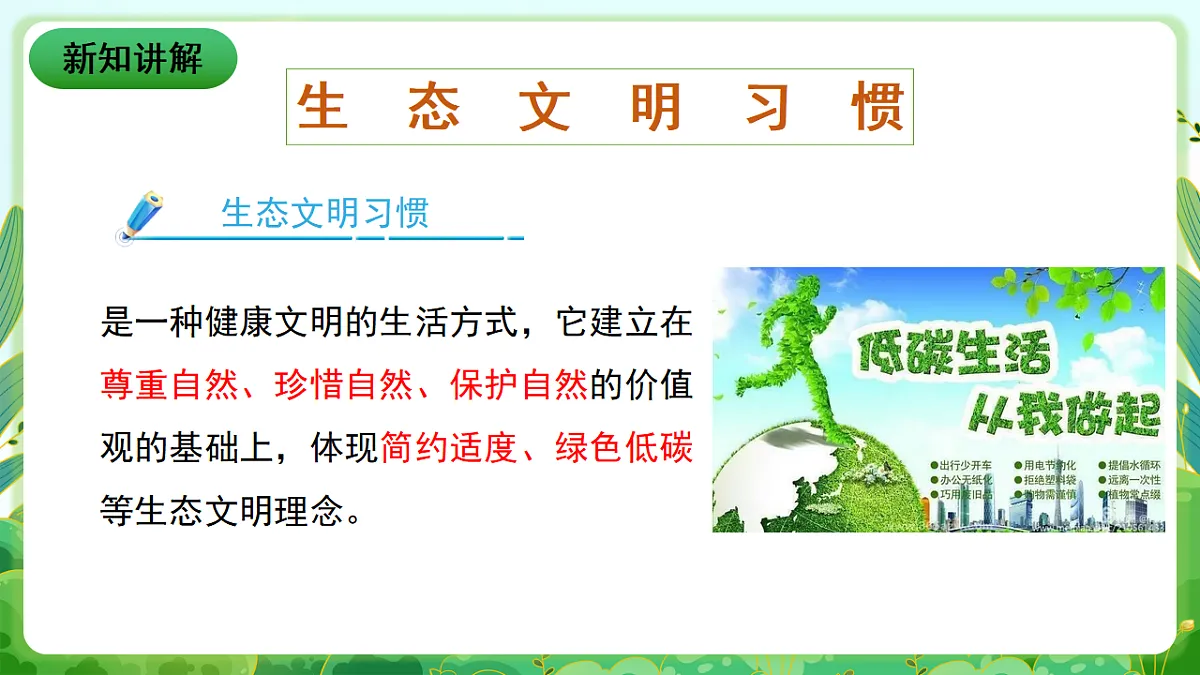 川教版生命生态安全九年级下册11《养成生态文明习惯》课件第6页