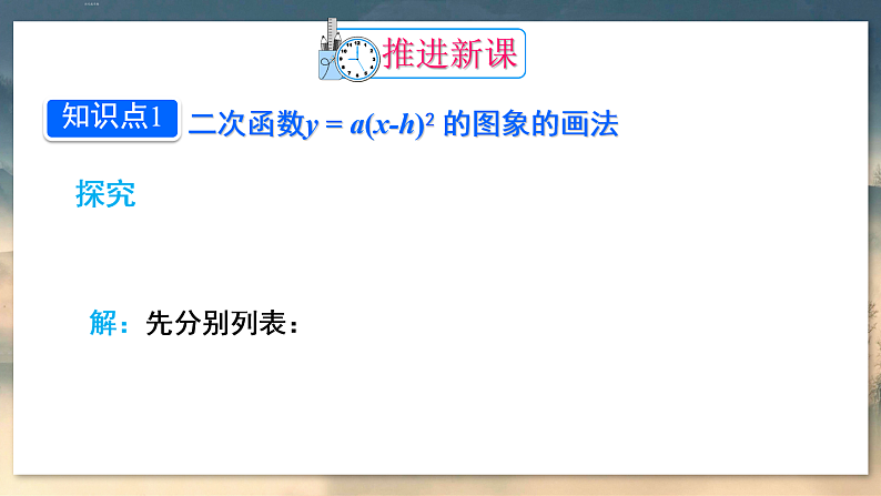 人教版9数上 22.1.3 第2课时 二次函数y=a(x-h)² 的图象和性质 PPT课件+教案+导学案05