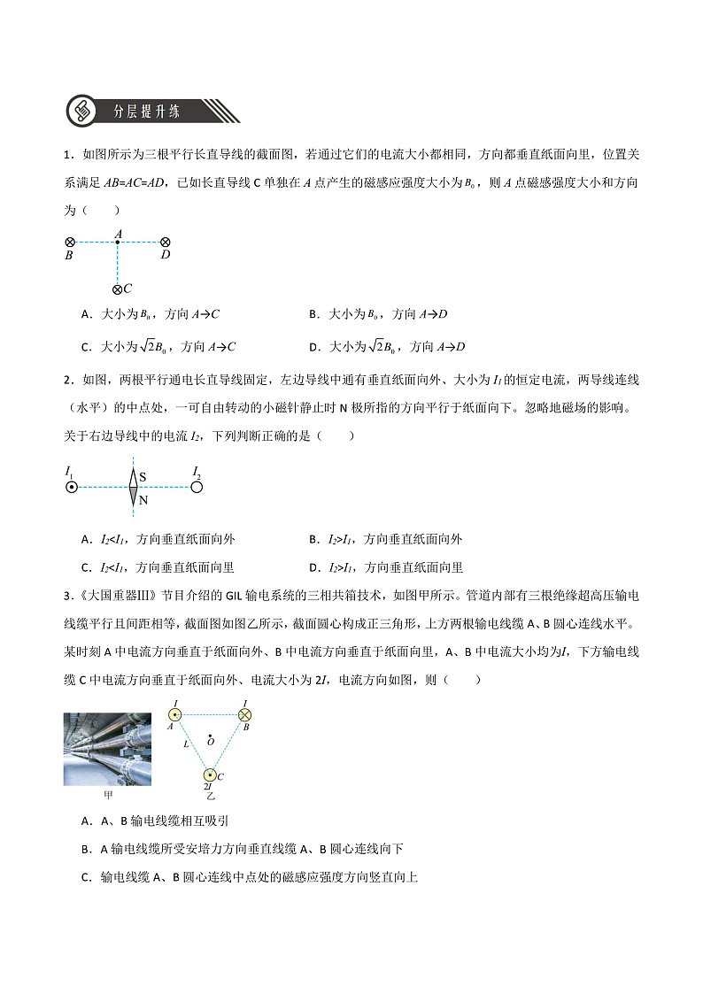 13.2磁感应强度 磁通量(分层练习)(原卷版)-人教版2019物理必修第三册第2页