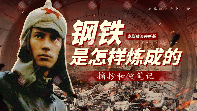 部编版初中语文八年级下册名著导读《钢铁是怎样炼成的》课件+教案01